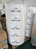 Oberseite der Lebensmittel-Obst-Mesh-Beutel-Verpackung Thermo-Fr&uuml;chte-Etikettenmaterial